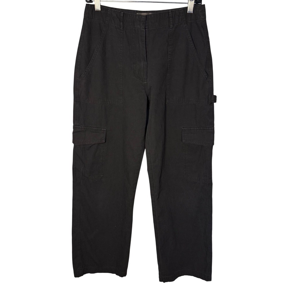WHITE FOX Women's Utility Cargo Pants, Washed Black, Size Small